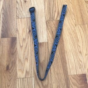 Bison Designs Blue and Black Geometric Pattern Nylon Belt Size Large